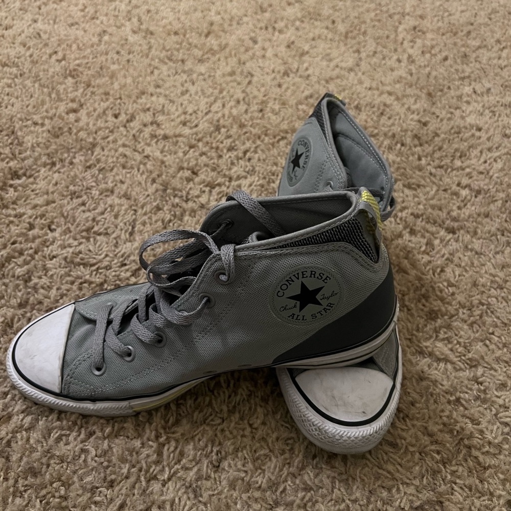Gray High-Top Sneakers